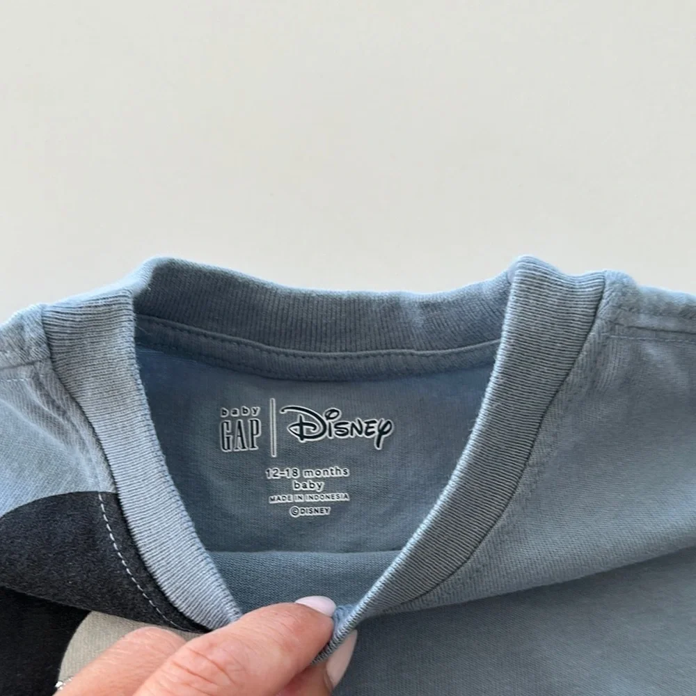 GAP Blue Long Sleeve Tee with Mickey Mouse
